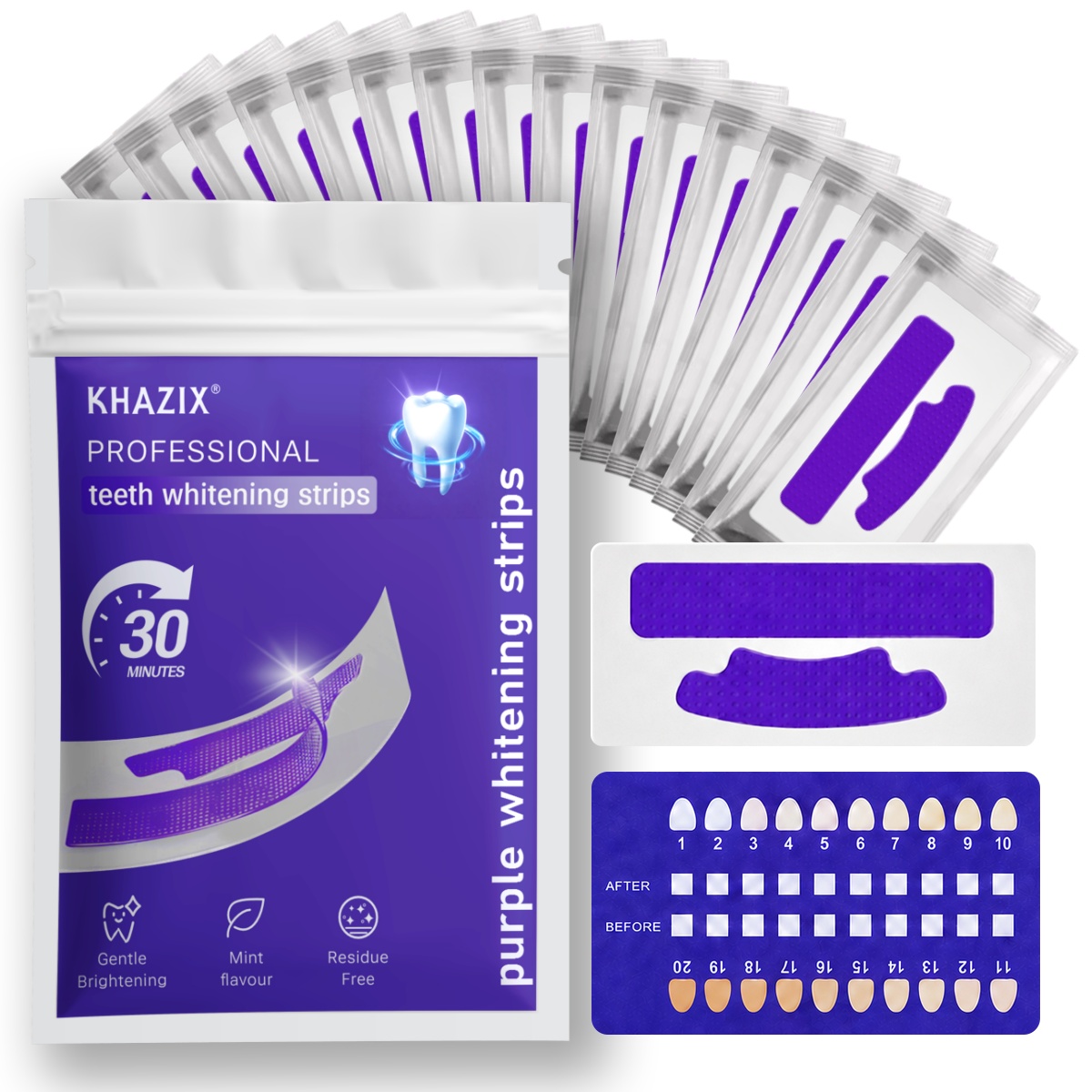 Teeth Whitening Strips - 7 قطع من شرائط تبييض الأسنان