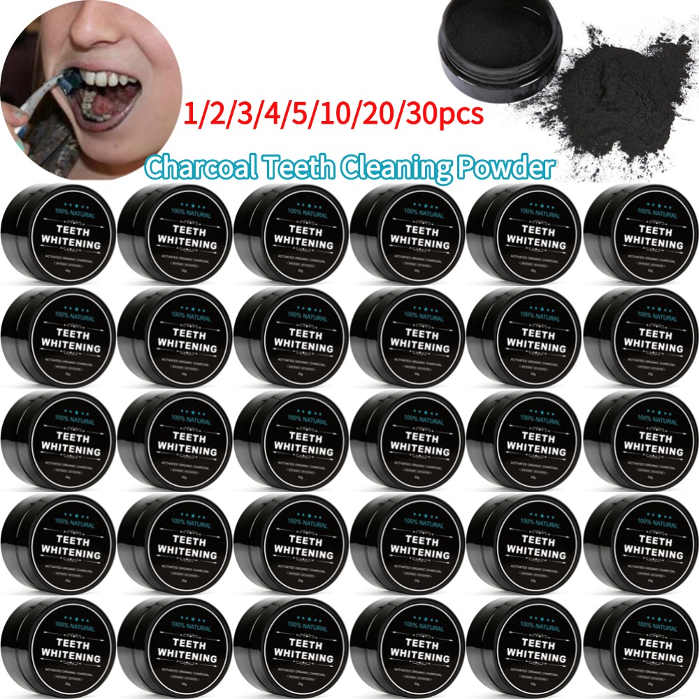Teeth Whitening Activated Organic Charcoal - مسحوق تبييض الأسنان الطبيعي العضوي الفحم