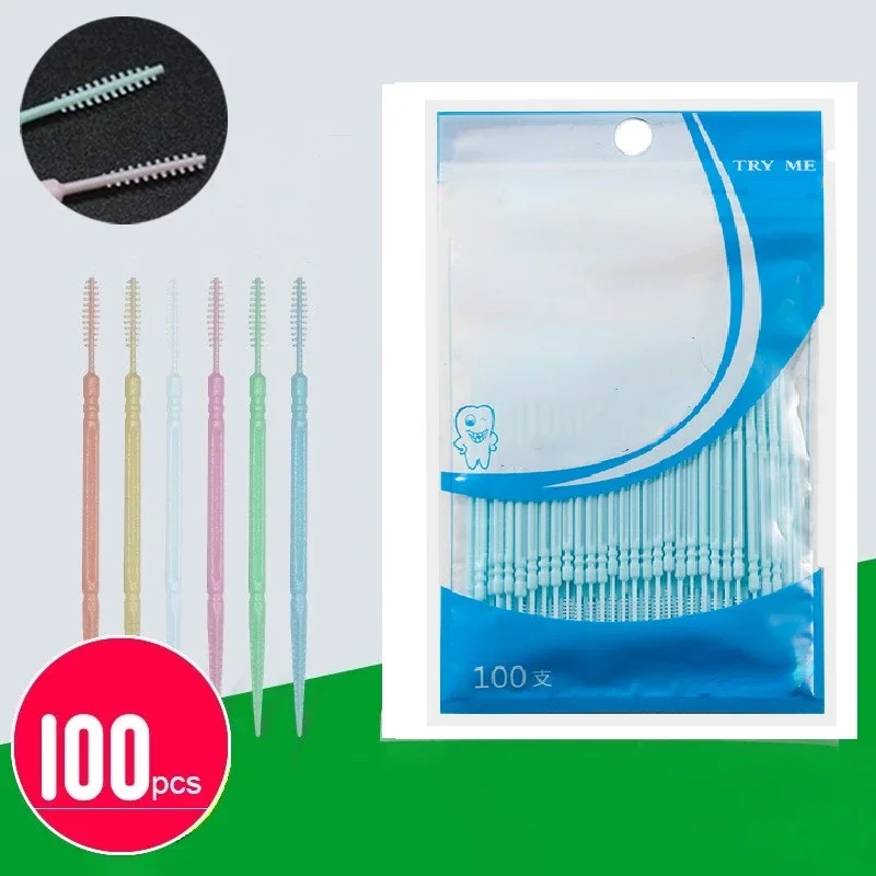 100 قطعة فرشاة أسنان برأسين مس - مراجعة Dental Floss Picks وسعره