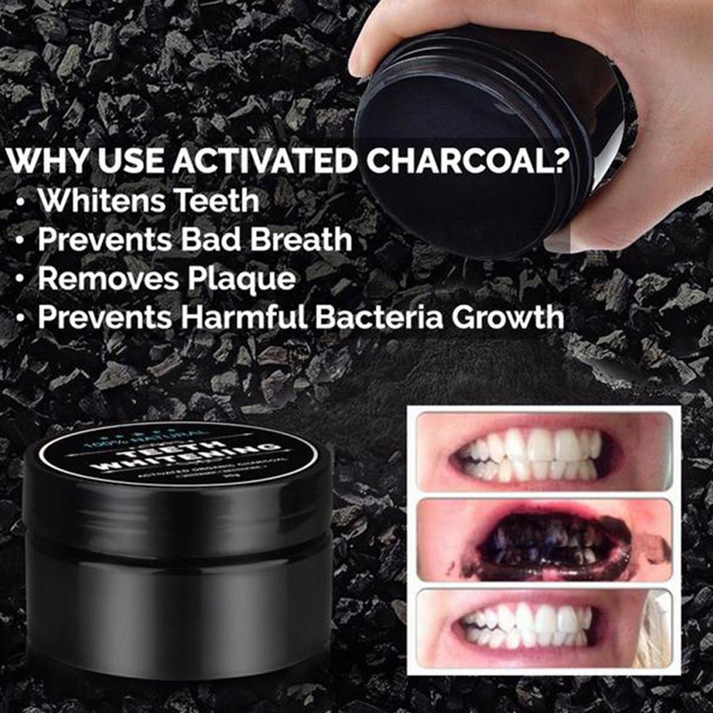 مسحوق تبييض الأسنان الطبيعي ال - مراجعة Teeth Whitening Activated Organic Charcoal وسعره