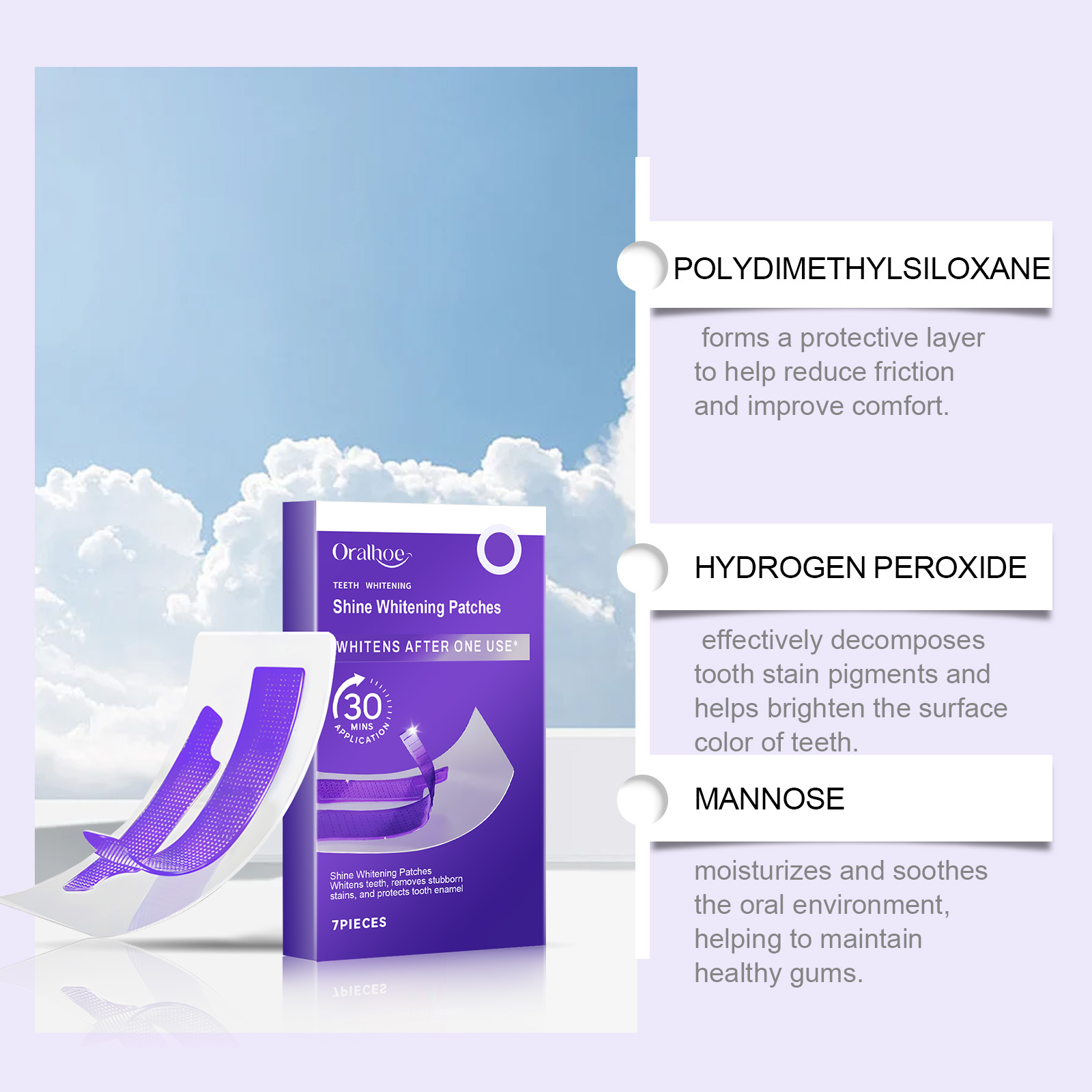 ORALHOE 7 قطعة/صندوق بقع تبييض - مراجعة Teeth Whitening Quick Results وسعره