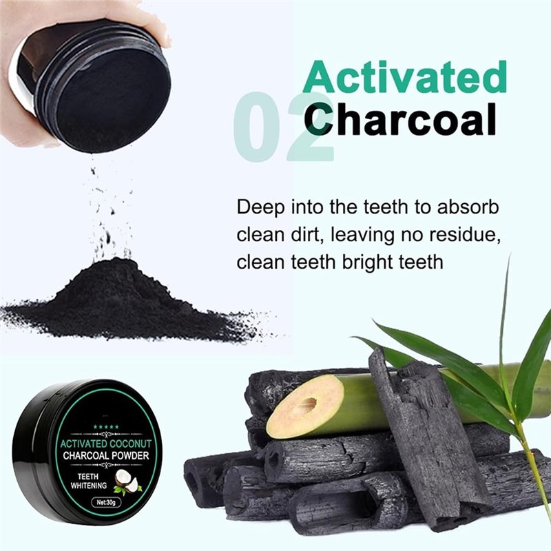 【المفضل لدى المستهلكين】مسحوق ت - مراجعة Teeth Whitening Activated Organic Charcoal وسعره
