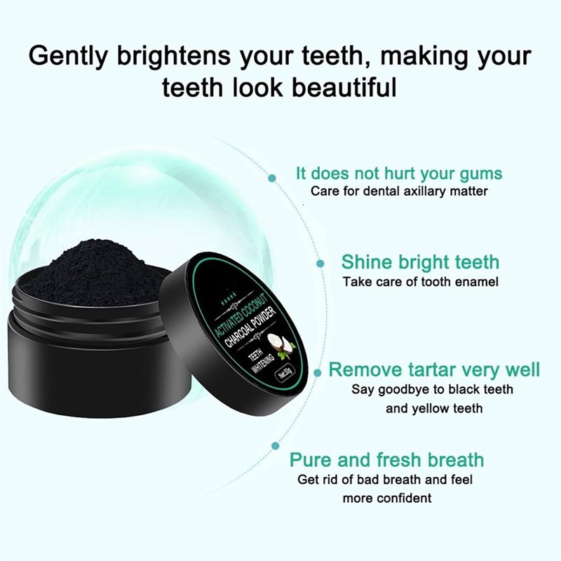 【المفضل لدى المستهلكين】مسحوق ت - مراجعة Teeth Whitening Activated Organic Charcoal وسعره