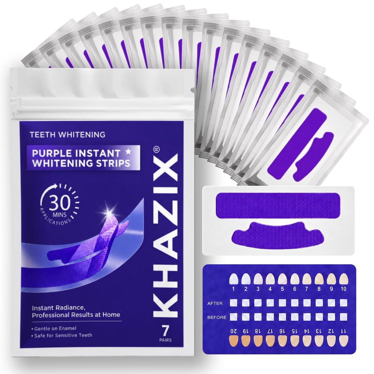شرائط تبييض الأسنان (1/7 زوج)  - مراجعة Teeth Whitening Strips وسعره