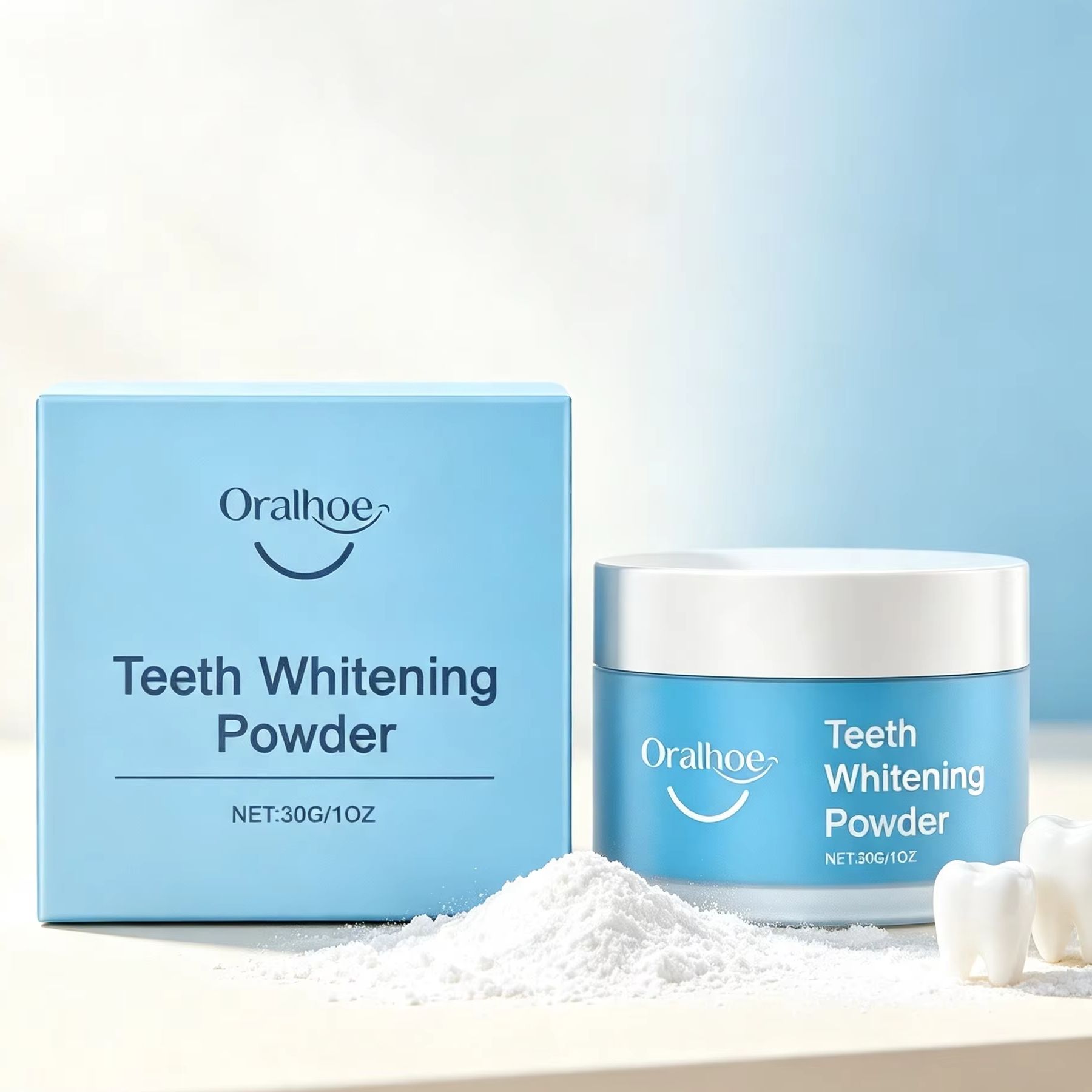 مسحوق أورالهو لتنظيف الأسنان،  - مراجعة Teeth Whitening Powder وسعره