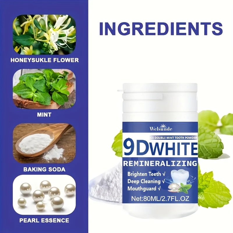 مسحوق أسنان 9D أبيض لإعادة ترس - مراجعة Teeth Whitening Powder وسعره