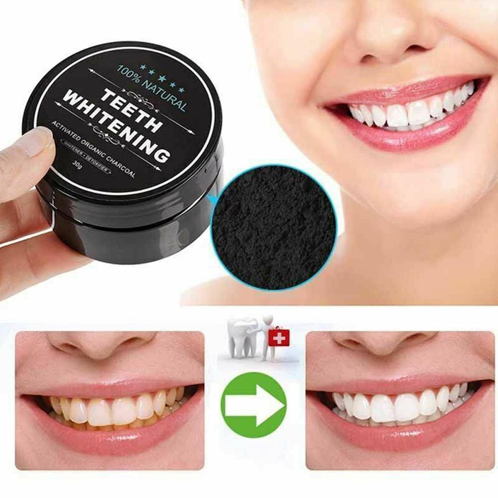 مسحوق الفحم العضوي المنشط تلمي - مراجعة Teeth Whitening Activated Organic Charcoal وسعره