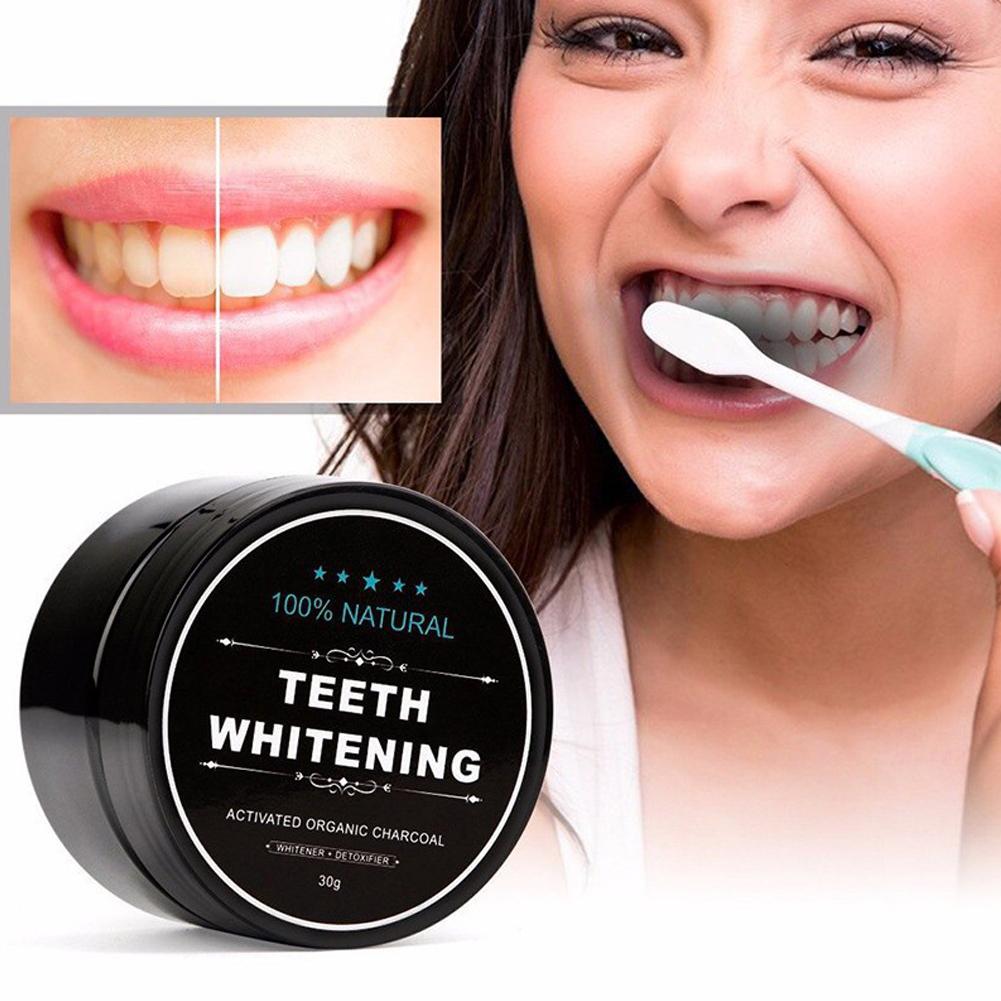 مسحوق الفحم العضوي المنشط تلمي - مراجعة Teeth Whitening Activated Organic Charcoal وسعره