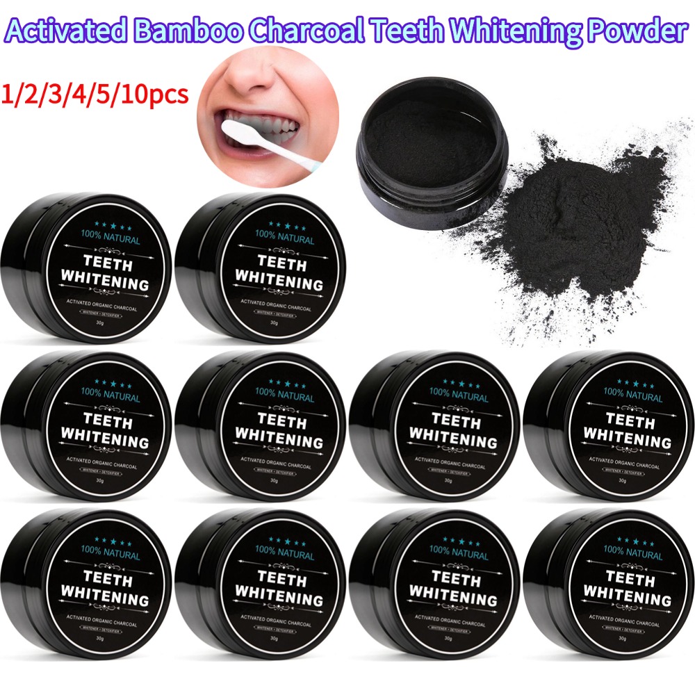 مسحوق تبييض الأسنان، عضوي طبيع - مراجعة Teeth Whitening Activated Organic Charcoal وسعره